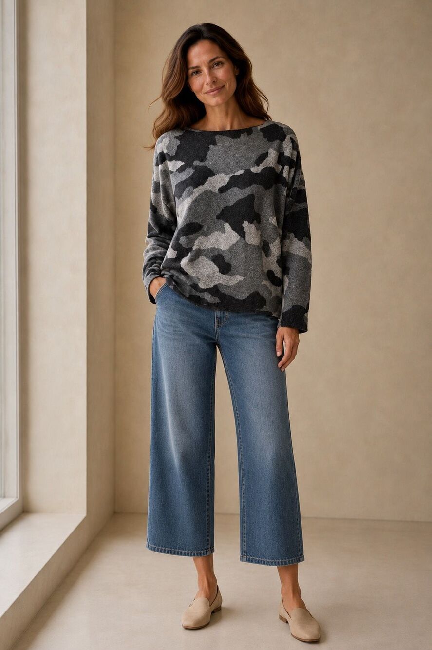 Vineyard Vines Wool Cashmere Blend Camo Boatneck Sweater, XS $178 E4